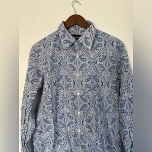 Michael Kors Blue Paisley Men's Shirt